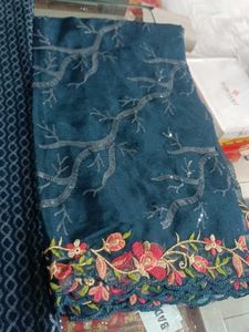 Blue Embroidered Salwar Kameez Set