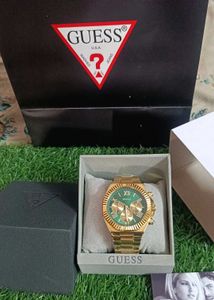 Original Guess Gold &amp; Green Watch