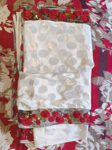 Elegant White Colour Saree