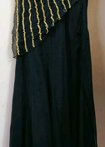 Beautiful Black Stone Work Gown