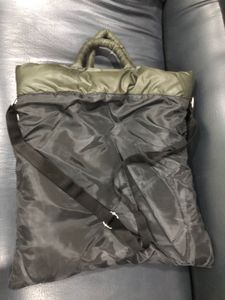 Stylish Reversible Tote Bag Military Green Large