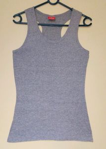 Grey Regular Fit Tank Top