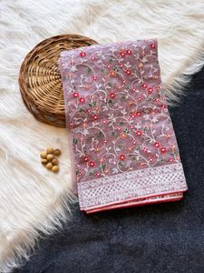 🆕️🆕️Organza Chikankari Saree