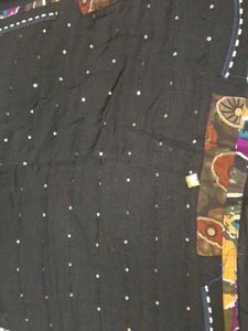 Black Sequence Work Saree