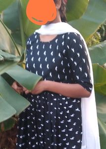 Black Umbrella Cut Kurti
