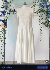 Elegant White Dress bust size 36-38 inch