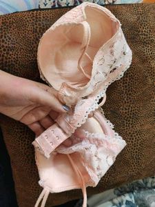 Pretty Pink Lace Bra Used
