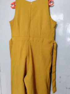 Mustard Sleeveless Jumpsuit