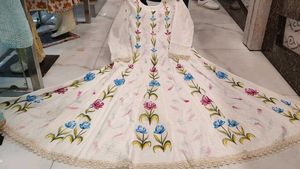 Beautiful Chikankari Shifli Anaarkali