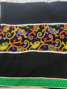 Black Embroidered Fabric