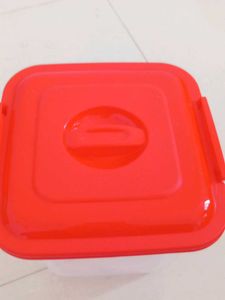 Red Lid Storage Container