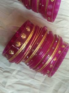 Magenta Bangles - Set Of 2