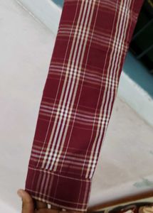 Maroon Chexed With Ceram..Button Down Shirt