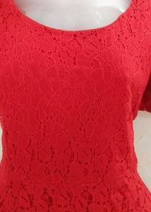 Red Lace Mini Dress