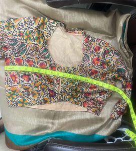 Beautiful Sari in Beige Color,Multicoloured Border