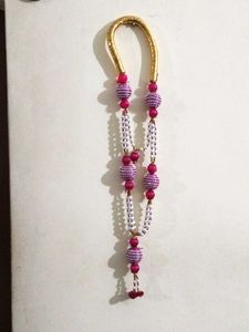 Decorative Pink & White Beaded Garland