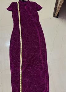 Unused Sparkly Burgundy Long Dress