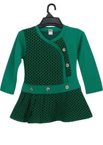 Woolen Green Dress for Girl Kid