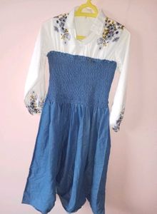 Floral Denim Dress