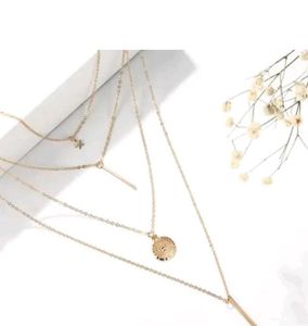 Gold Layered Necklace Set