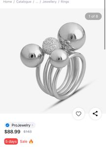 5 In 1 92.5 Silver Ring
