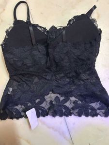 Floral Lace Black Bralette