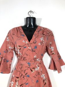Peach Printed Dress(Women’s)
