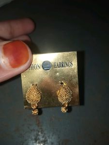 Gold Leaf Drop Earrings