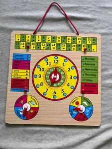 calendar with clock,seasons, months and days of week