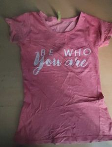 Pink Graphic Tee - 'Be Who You Are'