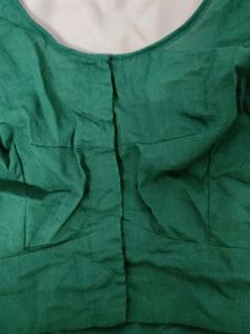 Dark Green Blouse With Short Sleeves 😍💚