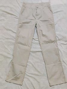 Beige Straight Leg Pants