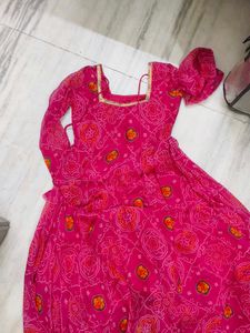 Pink Anarkali Kurta set