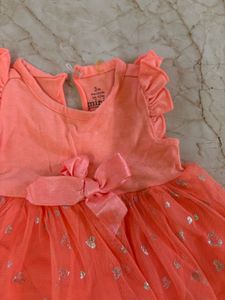 Orange Tulle Party Dress