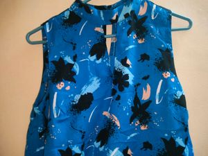 Blue Printed Top