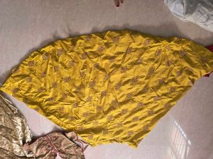 Golden ,Yellow Embroidered Lehenga With Blouse