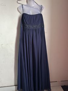 Blue Patterned Midi Dress