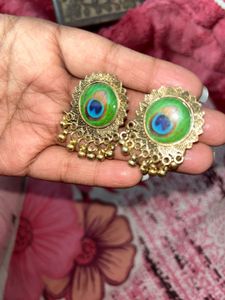 Peacock Feather Earrings