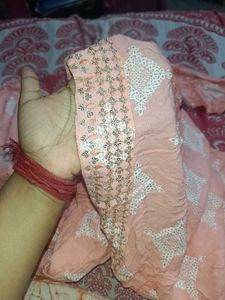 Gorgeous Peach Printed Kurta