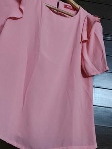 Women Pink Layered Half Sleeve