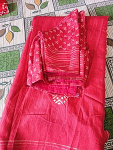 Red Floral Design Fabric