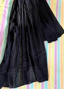 Black Georgette Shawl