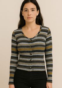 Ribbed Knitted Layering Top