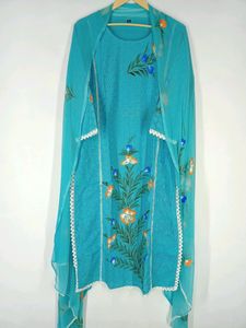 Cotton Schiffli Suit Set