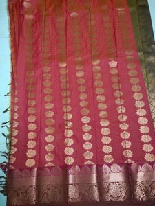 🧡💖Dual Shade Semi Silk Saree
