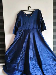 Navy Blue Plane Gown For Party