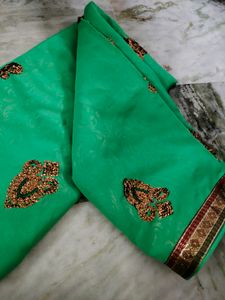 Beautiful saree in halfsaree model