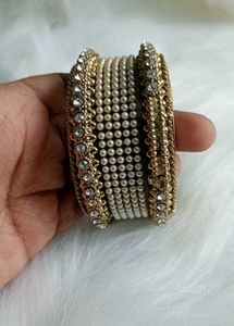 Pearl &amp; Stone Bangle