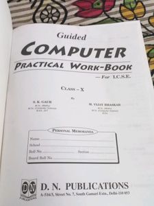 Guided computer application practical work book Class -10th Icse