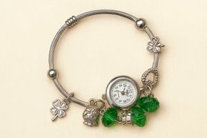 Charm Bracelet Watch - Silver Tone